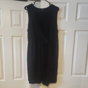 Daisy Fuentes Black Sleeveless Midi Wrap Dress